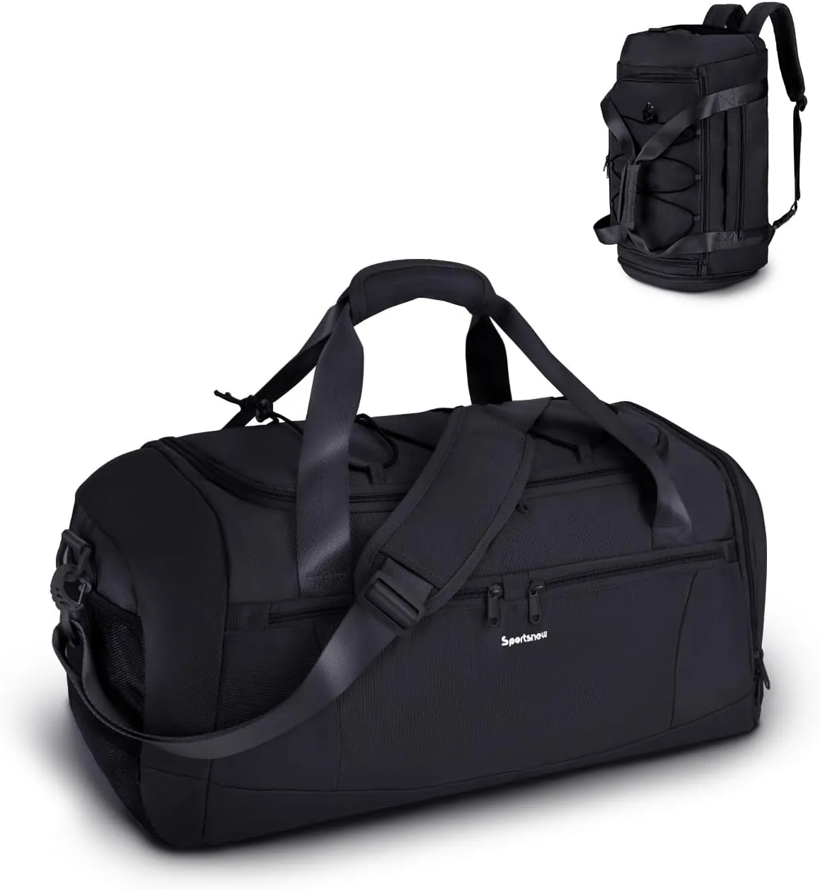 Gym Duffle and Backpack with Shoe,Wet and Laptop Compartment