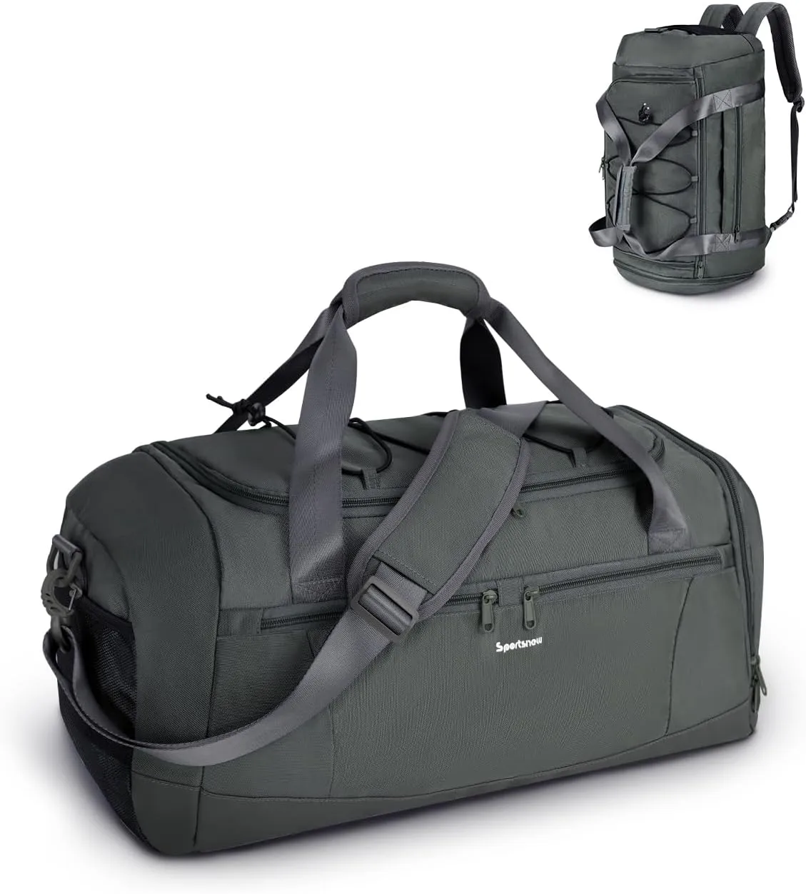 Gym Duffle and Backpack with Shoe,Wet and Laptop Compartment
