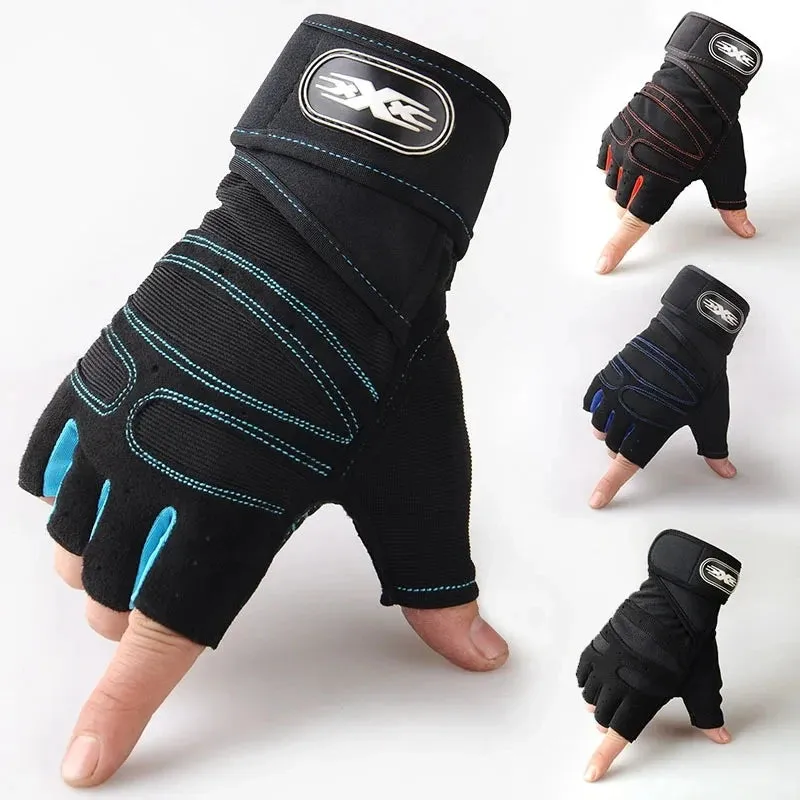 Gym Gloves for Men & Women – Shockproof Fitness Gloves with Wrist Support for Weight Lifting
