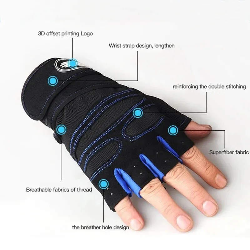 Gym Gloves for Men & Women – Shockproof Fitness Gloves with Wrist Support for Weight Lifting