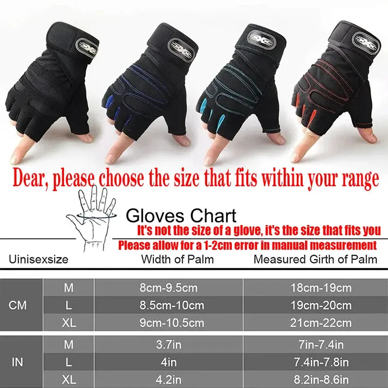 Gym Gloves for Men & Women – Shockproof Fitness Gloves with Wrist Support for Weight Lifting