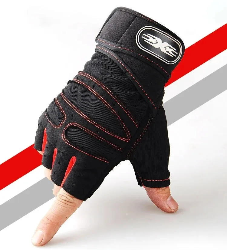 Gym Gloves for Men & Women – Shockproof Fitness Gloves with Wrist Support for Weight Lifting