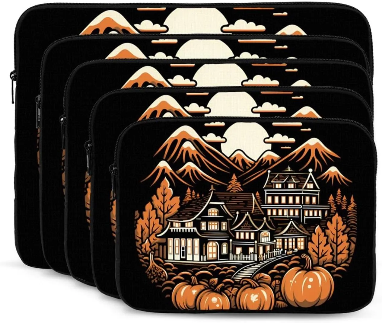 Halloween Village Laptop Inner Bag Laptop Sleeve Case Briefcase Carrying Laptop Cover