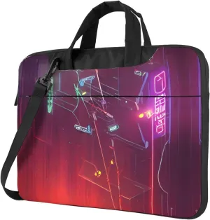 Happy Camper Green Print Notebook Computer Protective Carrying Cover With Pocket,13 Inch Laptop Shoulder Bag