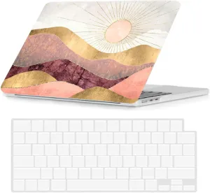 Hard Case Compatible with MacBook Air 11 Inch Model A1370 A1465 2012-2018 Release, 2 in 1 Matte Plastic Laptop Shell Snap on Case Bundle with Keyboard Cover for Mac Air 11.6'', Mountain Peak