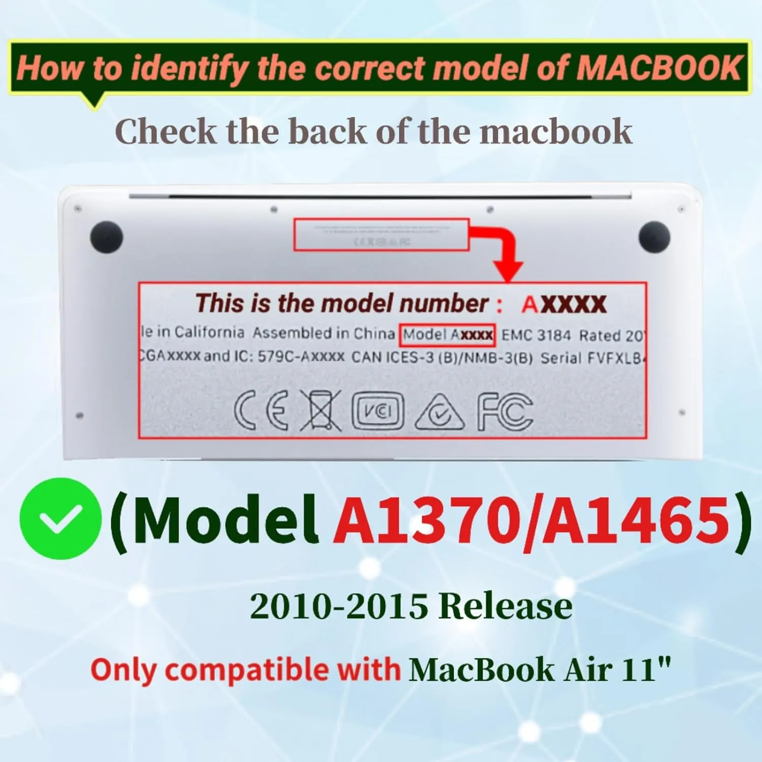 Hard Case Compatible with MacBook Air 11 Inch Model A1370 A1465 2012-2018 Release, 2 in 1 Matte Plastic Laptop Shell Snap on Case Bundle with Keyboard Cover for Mac Air 11.6'', Mountain Peak