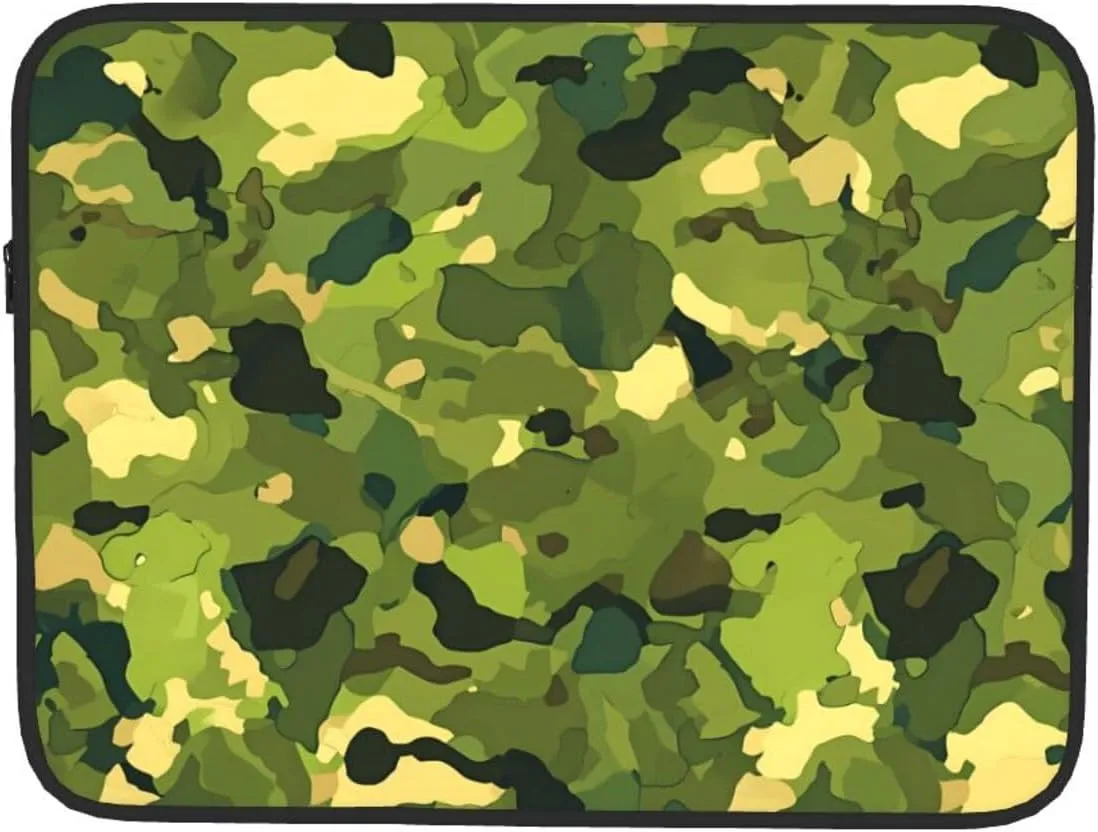 Hardwoods Green camo Picture Laptop Case - Shockproof Portable Laptop Sleeve Bag for Men and Women Business Travel, School, and Office Daily Use