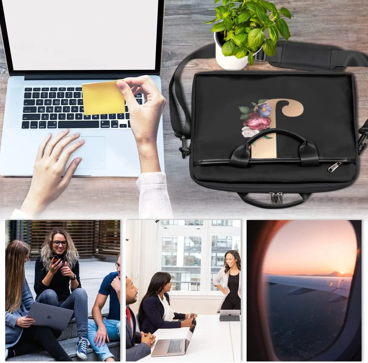 Hawaiian Tiki Pattern Laptop Shoulder Messenger Bag Waterproof Laptop Briefcase with Handle and Padded Strap Case Sleeve