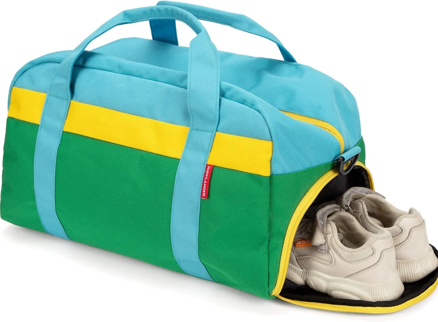 HawLander Kids Duffle Bag for Boys or Girls, Fit School Practice, or Overnight Travel (Green)
