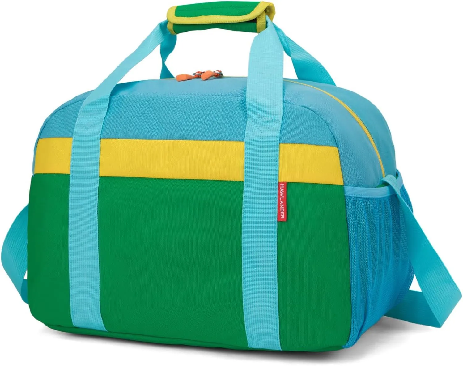 HawLander Small Duffle Bag for Kids Boys or Girls, Gym Bag for Sports (Green Yellow)