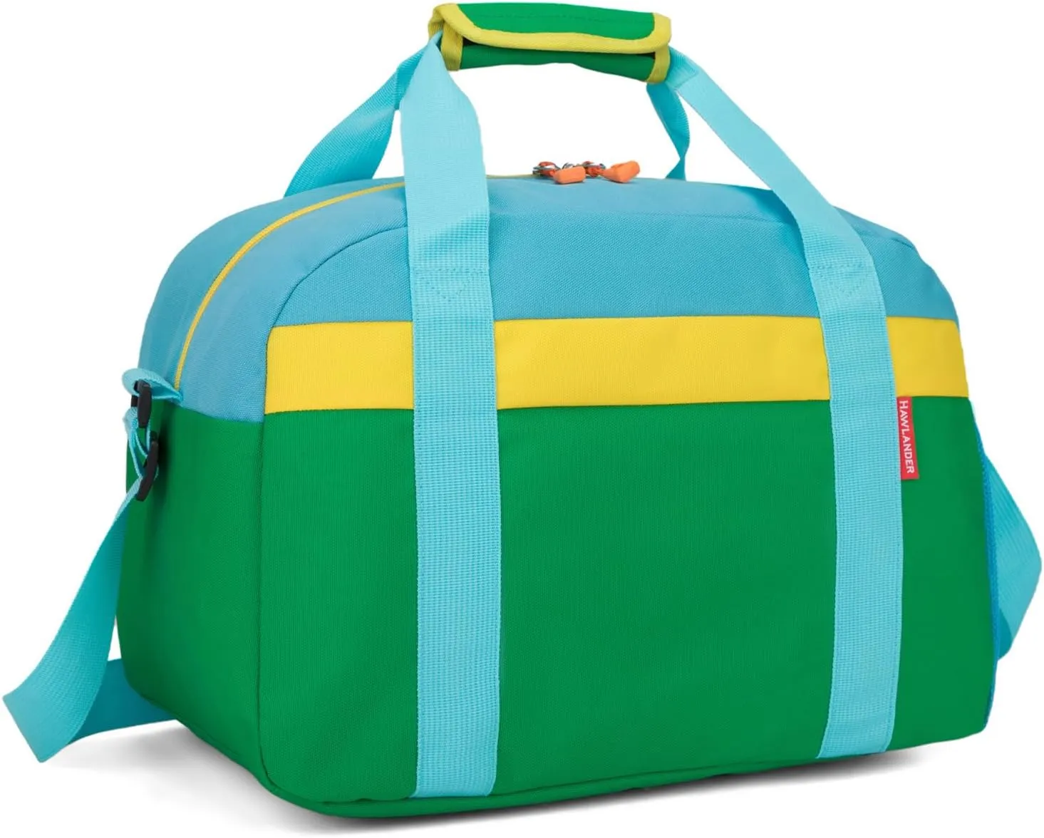 HawLander Small Duffle Bag for Kids Boys or Girls, Gym Bag for Sports (Green Yellow)