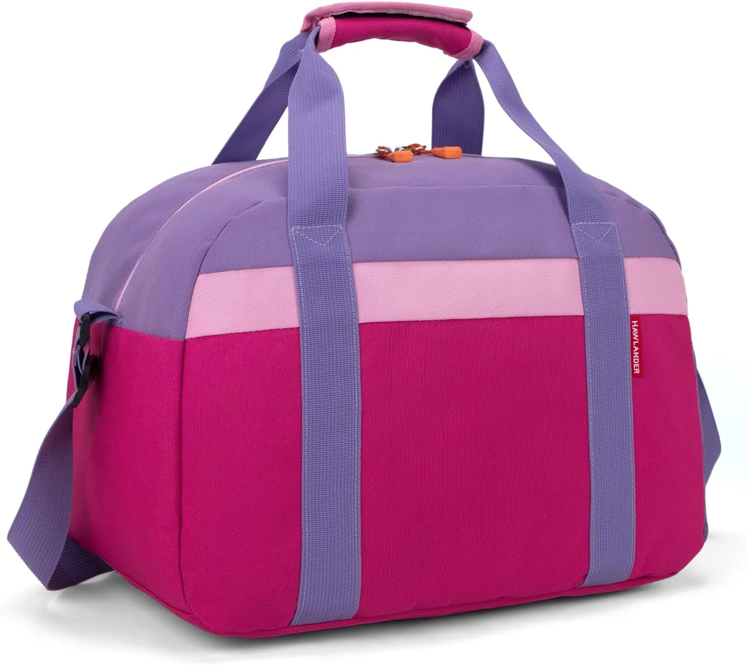 HawLander Small Duffle Bag for Kids Boys or Girls, Gym Bag for Sports (Rose Purple)