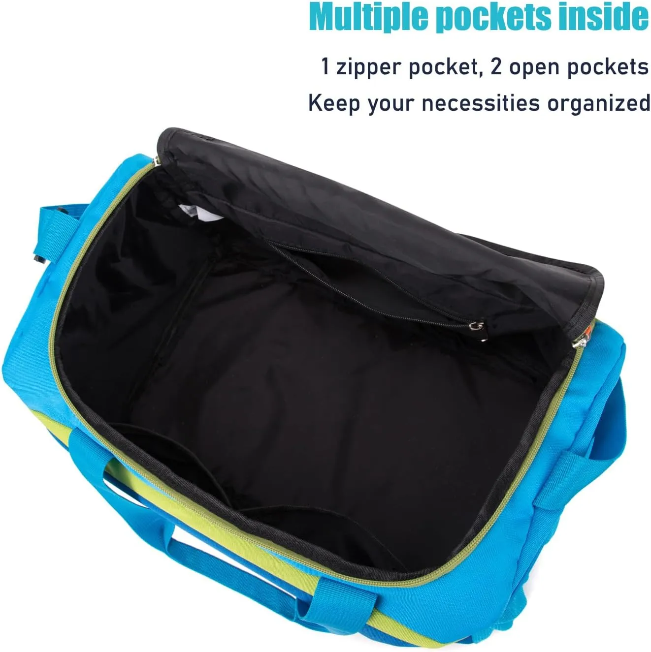 HawLander Sport Duffle Bag for Kids Boys or Girls, Small Gym Bag for Sports (Blue)