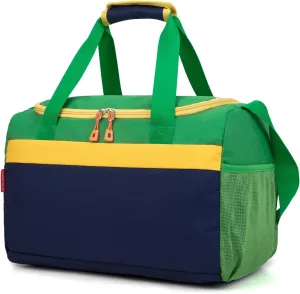 HawLander Sport Duffle Bag for Kids Boys or Girls, Small Gym Bag for Sports (Dark Blue Green)