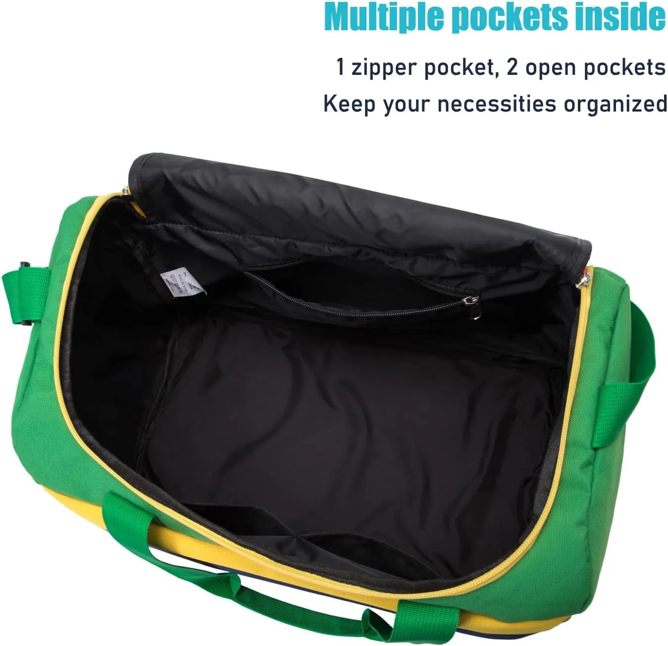 HawLander Sport Duffle Bag for Kids Boys or Girls, Small Gym Bag for Sports (Dark Blue Green)
