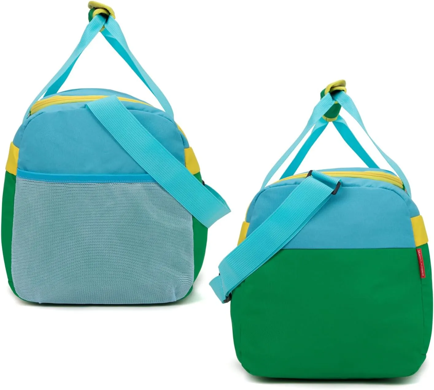 HawLander Sport Duffle Bag for Kids Boys or Girls, Small Gym Bag for Sports (Green Yellow)