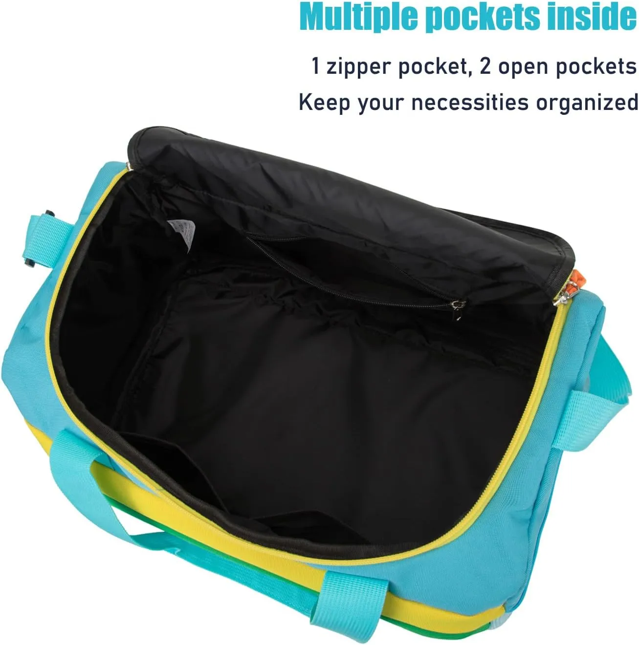 HawLander Sport Duffle Bag for Kids Boys or Girls, Small Gym Bag for Sports (Green Yellow)