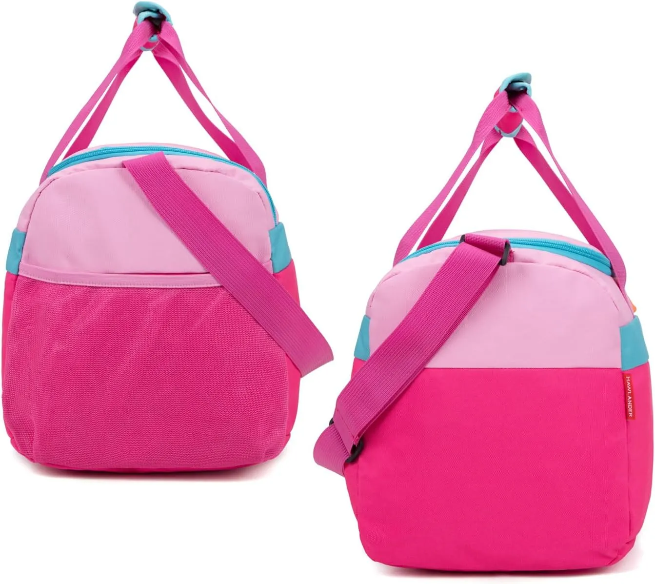 HawLander Sport Duffle Bag for Kids Boys or Girls, Small Gym Bag for Sports (Pink Rose)
