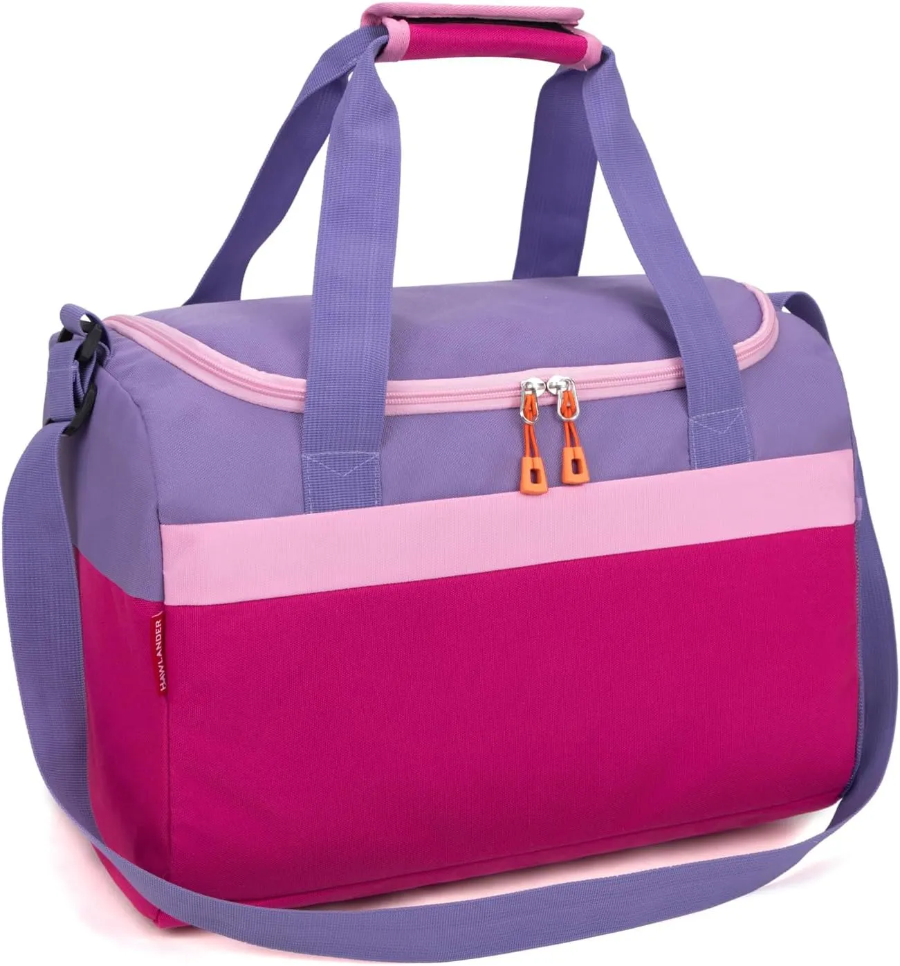 HawLander Sport Duffle Bag for Kids Boys or Girls, Small Gym Bag for Sports (Rose Purple)