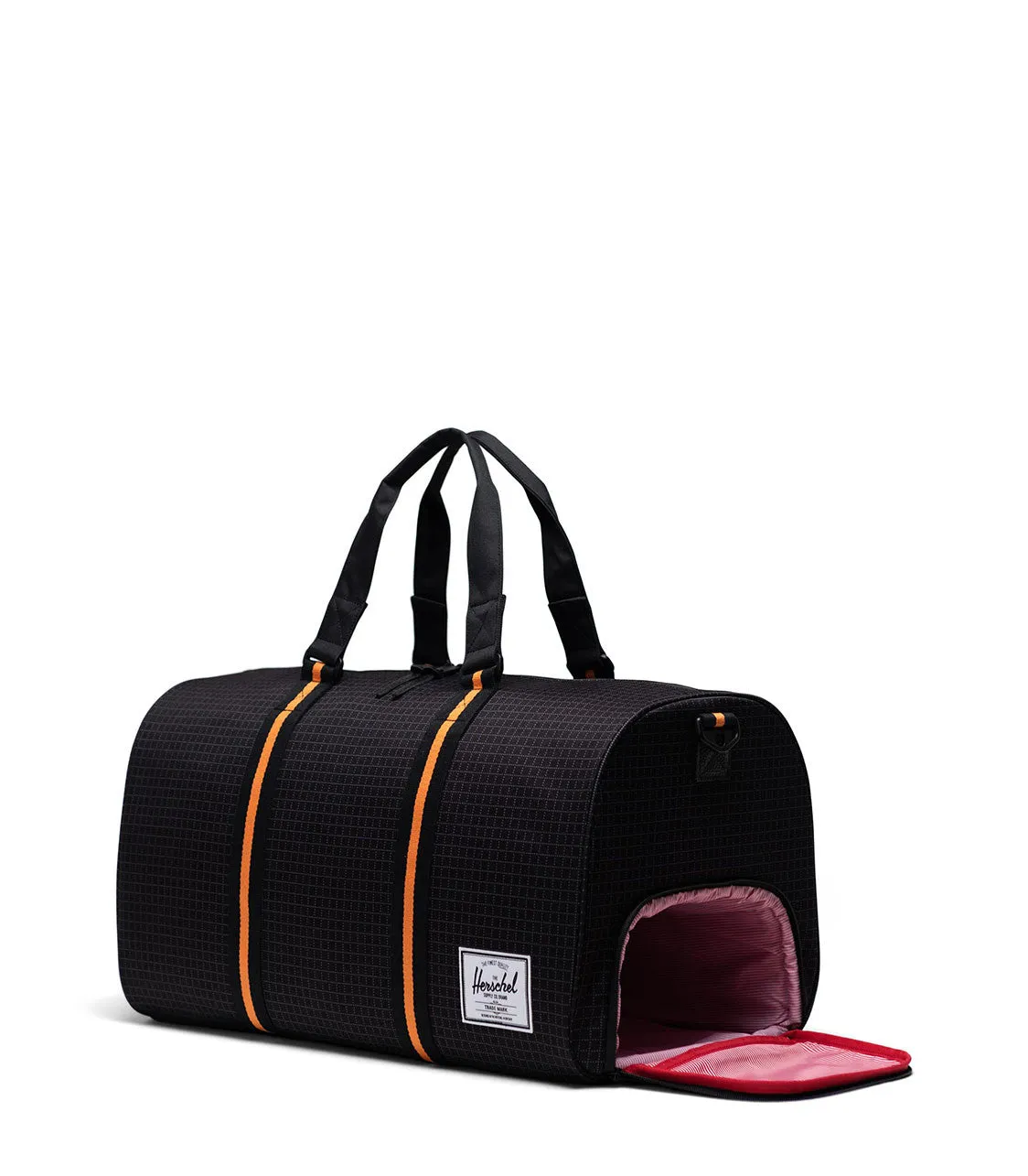 Herschel Novel Black Grid/Gargoyle/Sun Orange Duffle