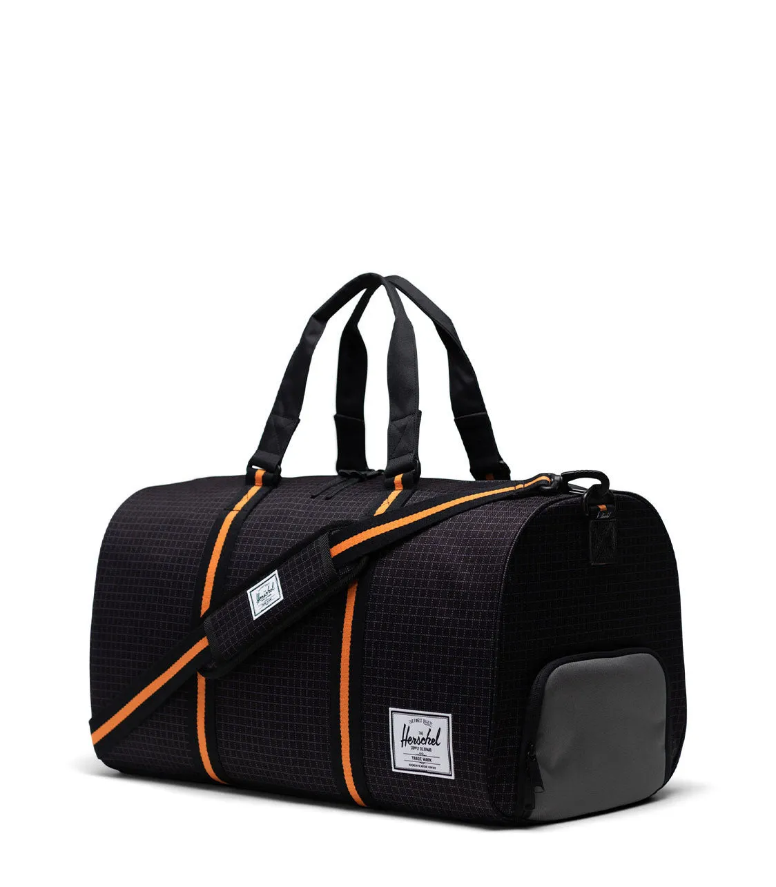 Herschel Novel Black Grid/Gargoyle/Sun Orange Duffle