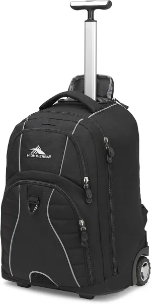 High Sierra Freewheel Wheeled Laptop Backpack, Black, One Size