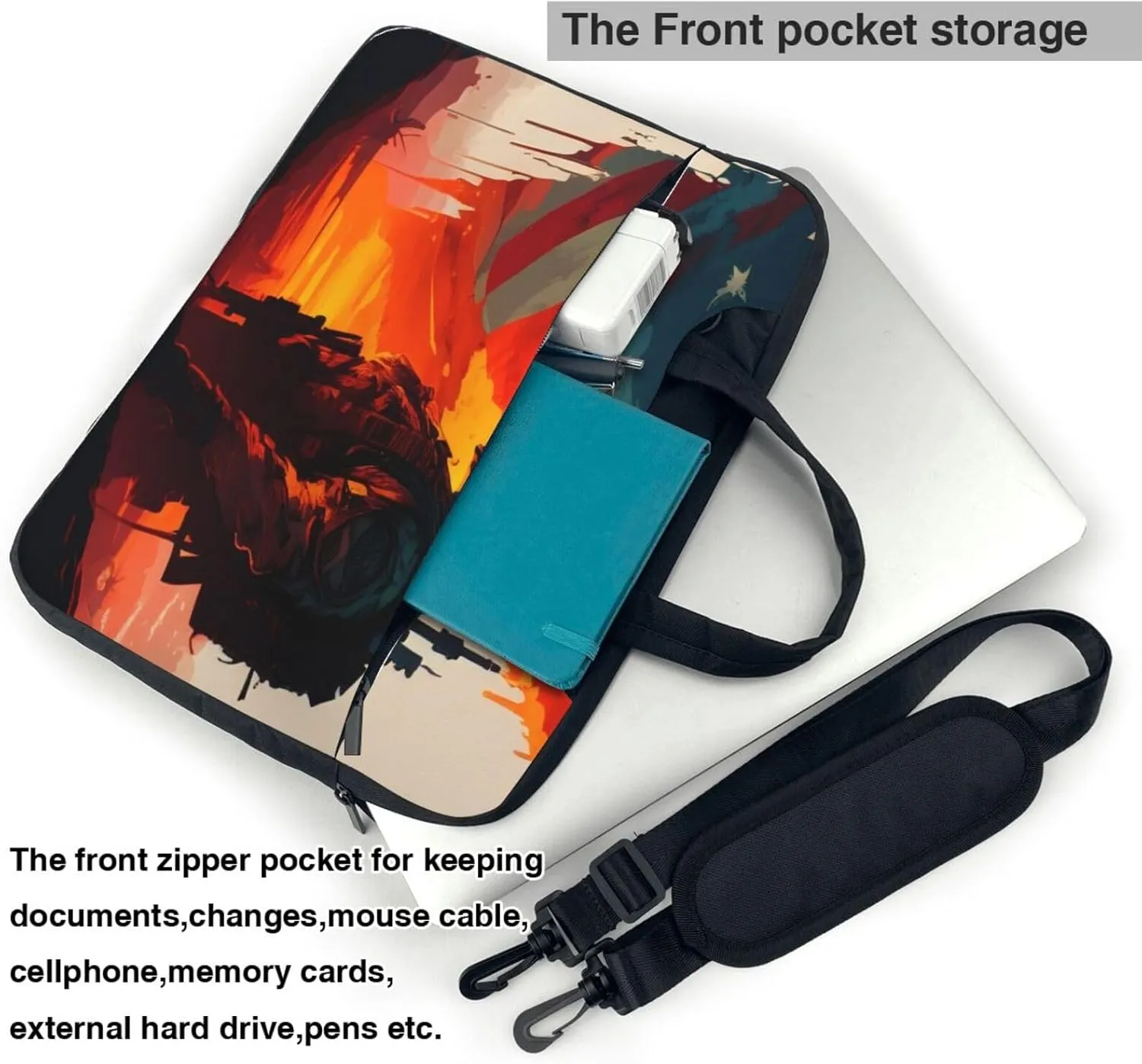 Highland-Cow Laptop Bag, 15.6 inch Laptop Case Shoulder Messenger Bag Briefcase Computer Bag for Men Women