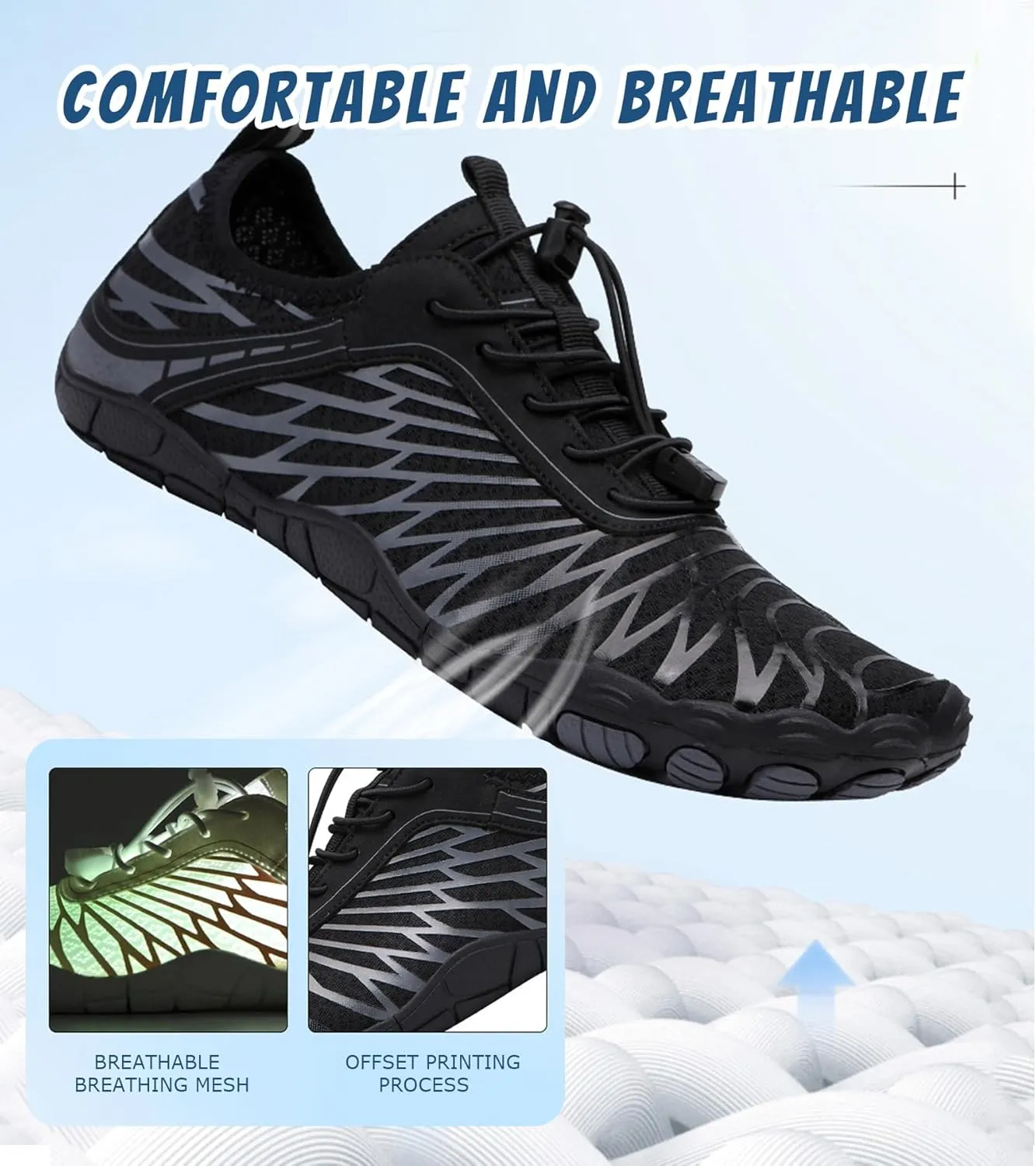 Hike Barefoot Shoes for Women Men Waterproof Trail Running Healthy & Non-Slip Barefoot Shoes