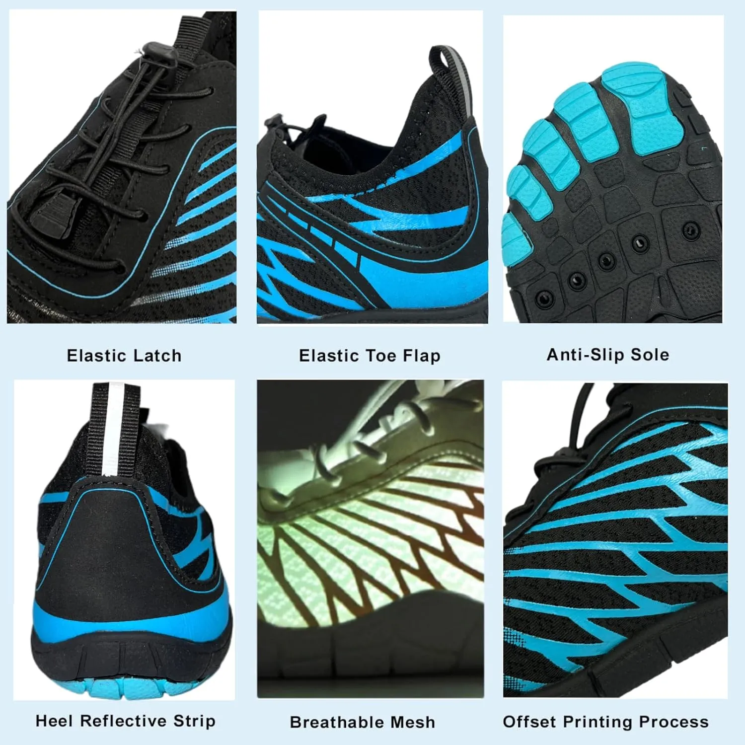 Hike Barefoot Shoes for Women Men with Wide Toe Box, Healthy & Non-Slip Breathable Barefoot Water Shoes Beach Pool Aqua Swim Surf Hiking Walking Shoes