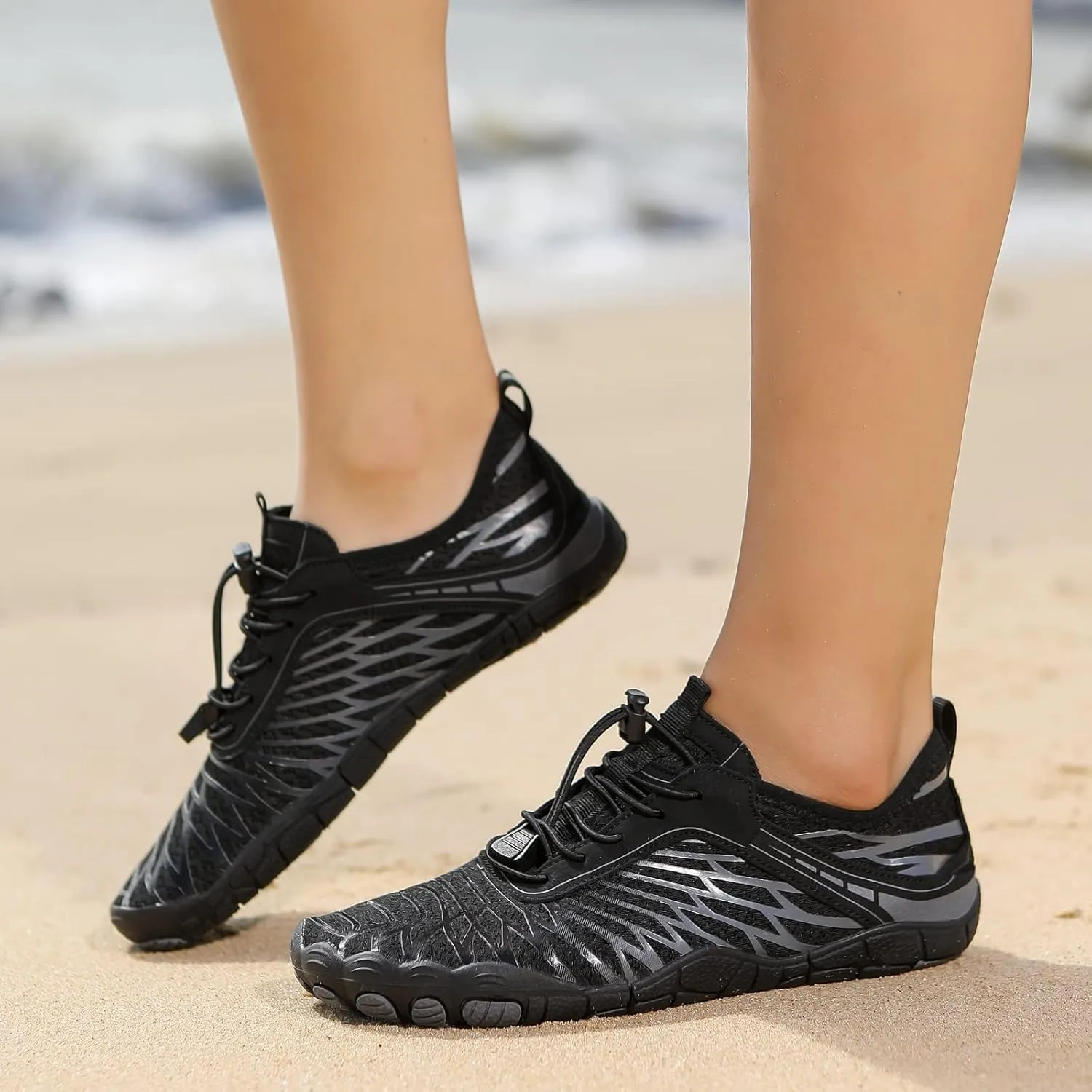 Hike Barefoot Shoes for Women Men with Wide Toe Box, Healthy & Non-Slip Breathable Barefoot Water Shoes Beach Pool Aqua Swim Surf Hiking Walking Shoes