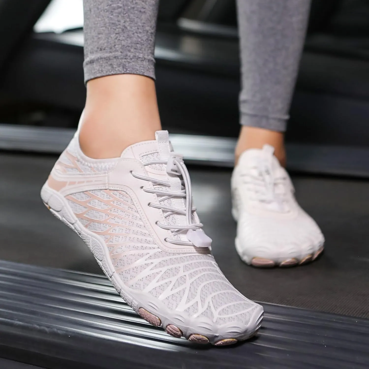 Hike Barefoot Shoes for Women Men with Wide Toe Box, Healthy & Non-Slip Breathable Barefoot Water Shoes Beach Pool Aqua Swim Surf Hiking Walking Shoes