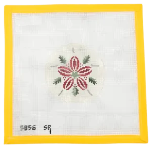 Holly Sand Dollar Needlepoint Canvas