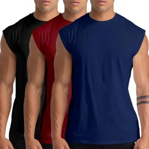 Holure 1 or 3 or 5 Pack Men's Gym Tank Tops Workout Sleeveless T-Shirts Athletic Muscle Tank Training Bodybuilding Shirts