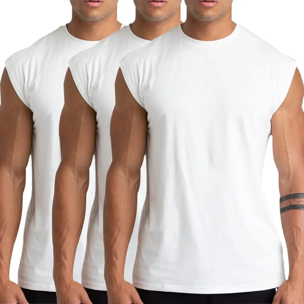 Holure 1 or 3 or 5 Pack Men's Gym Tank Tops Workout Sleeveless T-Shirts Athletic Muscle Tank Training Bodybuilding Shirts