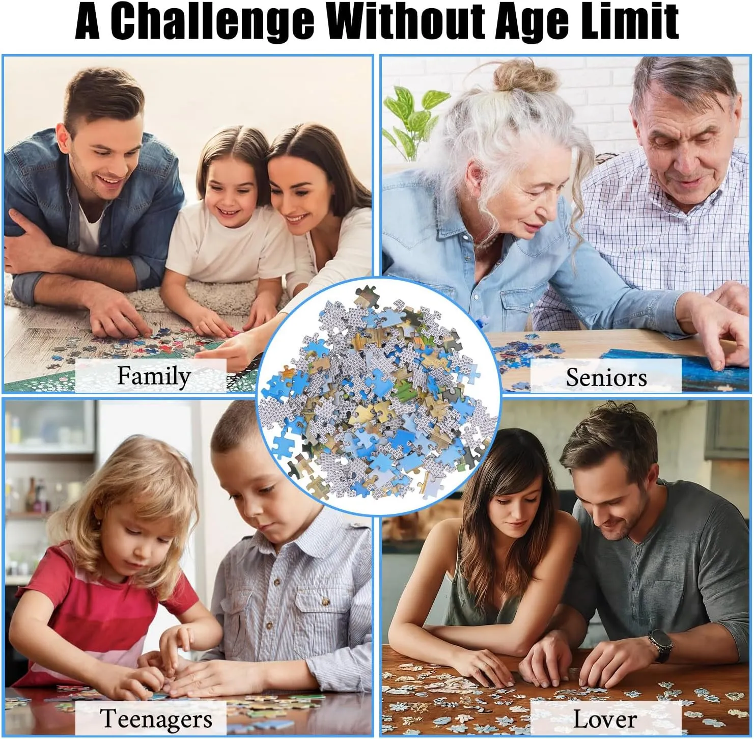Hourglass Fish 500 Piece Puzzle for Adults Jigsaw Puzzles Thick Sturdy Hard Challenging Difficult Party Games Props