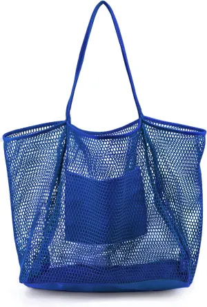 HOXIS Mesh Beach Tote Womens Shoulder Handbag