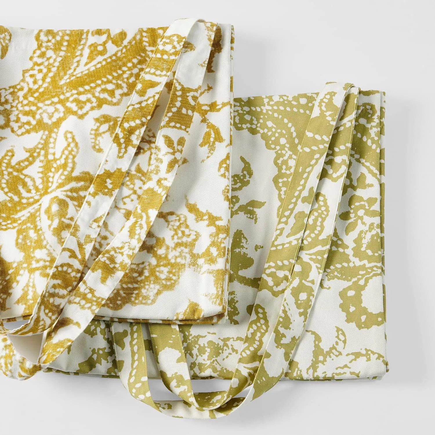 HPD Half Price Drapes Reusable Grocery Shopping Bags, 2 Pack 100% CottonTwill Tote Bags