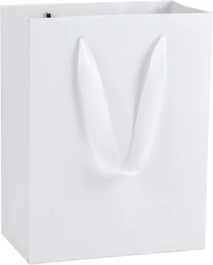 HUAPRINT White Paper Bags,White Gift Bags,Shopping Bags with Handles,20 Pack Small Gift Bags,7x4x9inch,Retail Bags,Party Favor Bags,Merchandise Business Bags,Wedding Bags