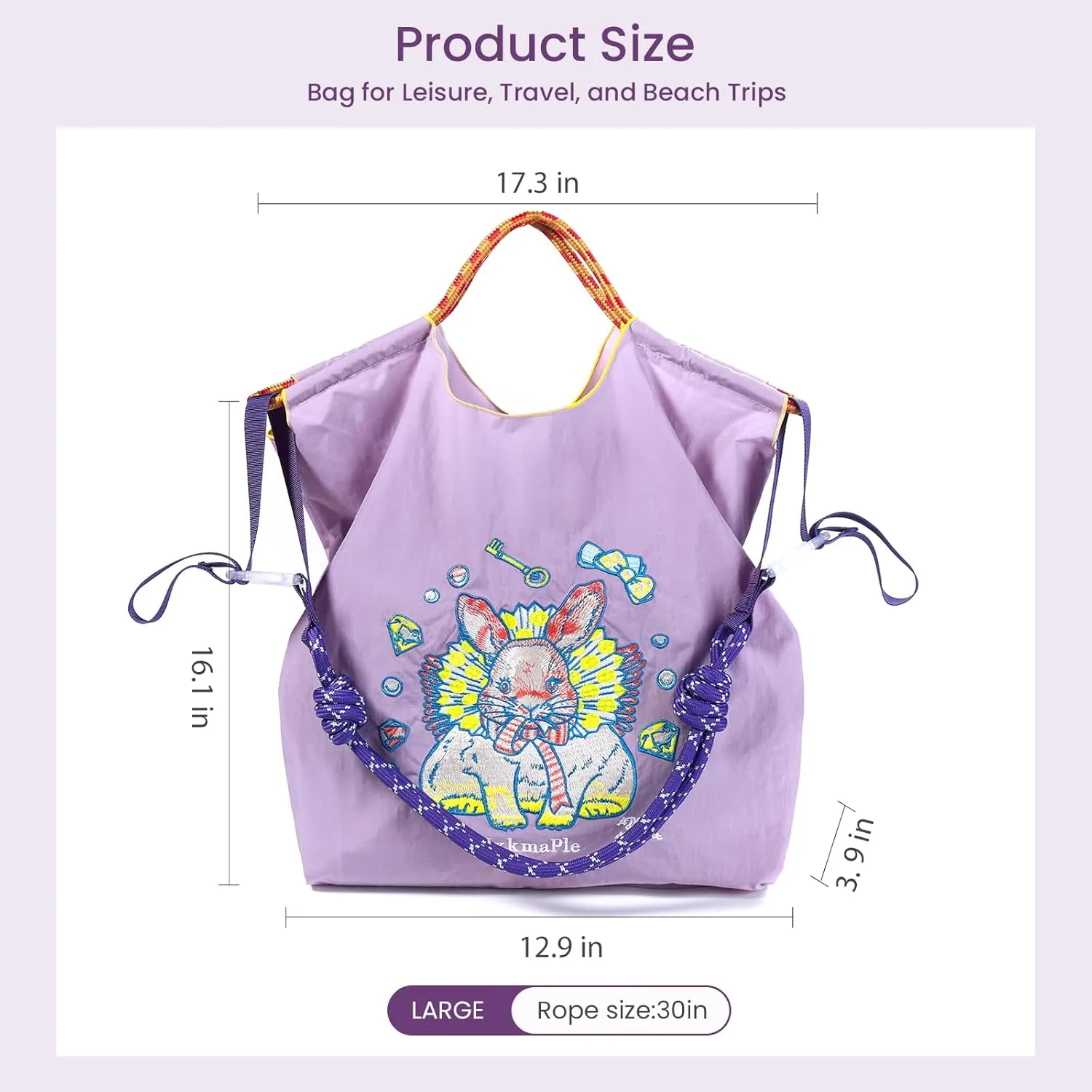 Hxkmale Women's Nylon tote Bag Leisure Work bag suitable for shopping cloth bags that can be carried on travel