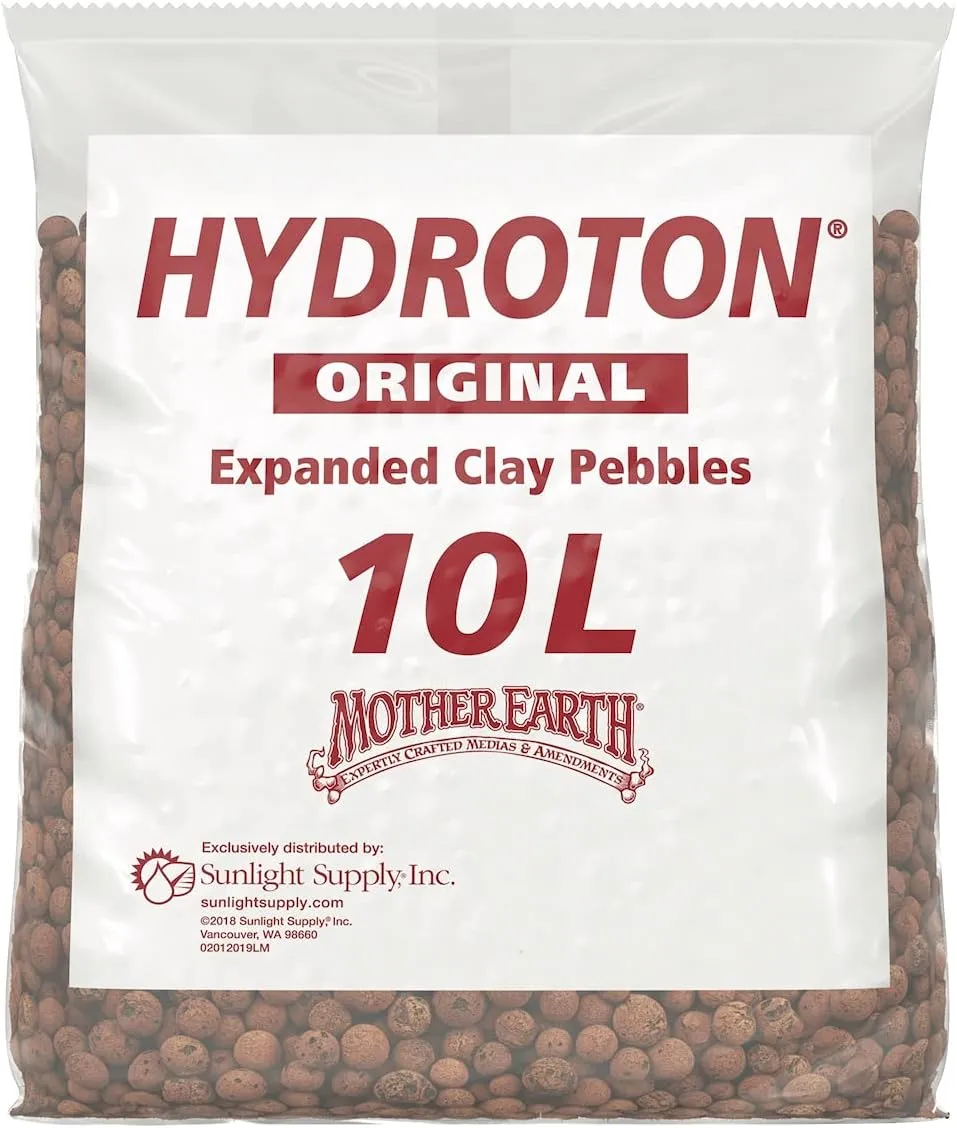 Hydroton Original Clay Pebbles - 10 Liter | Lightweight Expanded Clay Aggregate Made in Germany