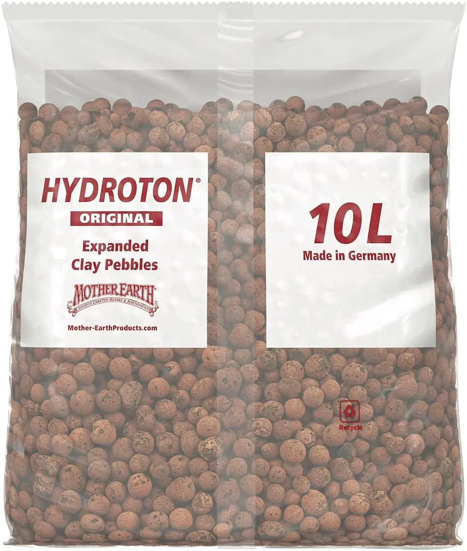 Hydroton Original Clay Pebbles - 10 Liter | Lightweight Expanded Clay Aggregate Made in Germany