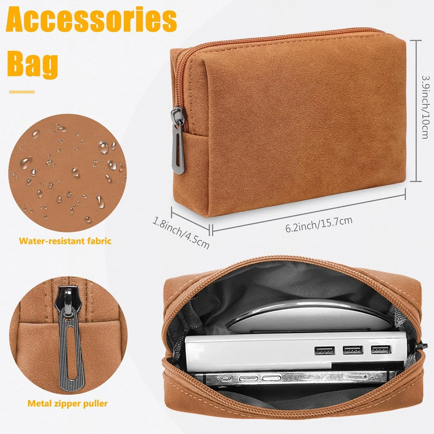 HYZUO 13.3-14 Inch Laptop Sleeve Case with Stand Feature for MacBook Pro 14 M4/M3/M2/M1 Pro/Max 2024-2021, MacBook Pro/Air 13.3, 13.5-13.8 Surface Laptop, HP Specter X360 13/14, Brown
