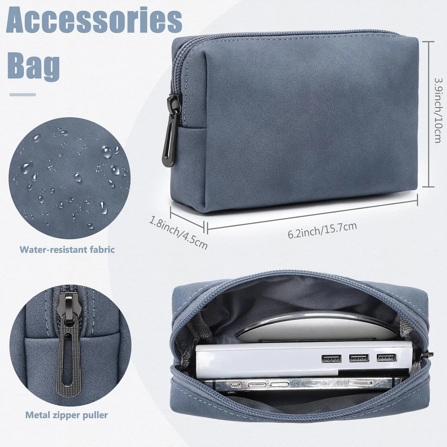 HYZUO 13.3-14 Inch Laptop Sleeve Case with Stand Feature for MacBook Pro 14 M4/M3/M2/M1 Pro/Max 2024-2021, MacBook Pro/Air 13.3, 13.5-13.8 Surface Laptop, HP Specter X360 13/14, Haze Blue