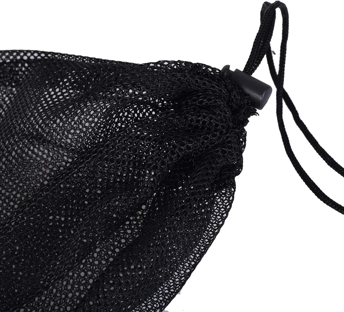 iBasingo 10pcs/lot Black Mesh Bag Nylon Sack Durable Drawstring Net Bag Small Travel Sleeping Bag Stuff Sack Mesh Storage Ditty Bag for Cosmetics Shower Gels Bottle Pot Tennis Golf Ball Tools BVP03