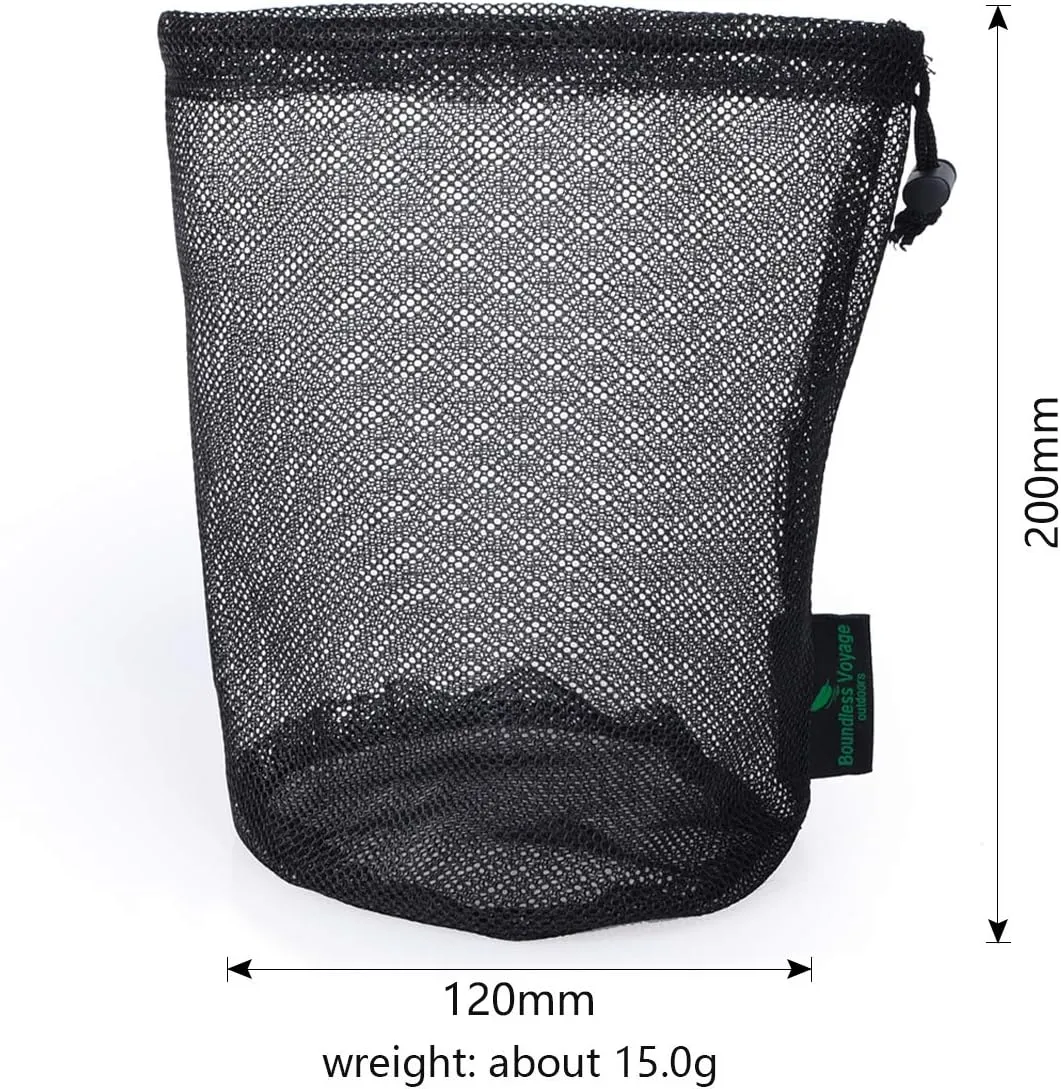 iBasingo 10pcs/lot Black Mesh Bag Nylon Sack Durable Drawstring Net Bag Small Travel Sleeping Bag Stuff Sack Mesh Storage Ditty Bag for Cosmetics Shower Gels Bottle Pot Tennis Golf Ball Tools BVP03