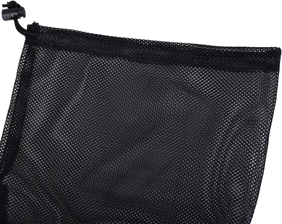 iBasingo 10pcs/lot Black Mesh Bag Nylon Sack Durable Drawstring Net Bag Small Travel Sleeping Bag Stuff Sack Mesh Storage Ditty Bag for Cosmetics Shower Gels Bottle Pot Tennis Golf Ball Tools BVP03