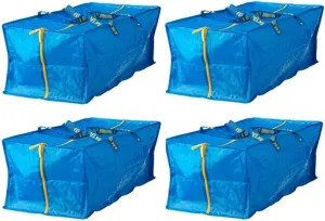 Ikea 901.491.48 Frakta Storage Bag, Blue, 4 Pack (Premium bag)