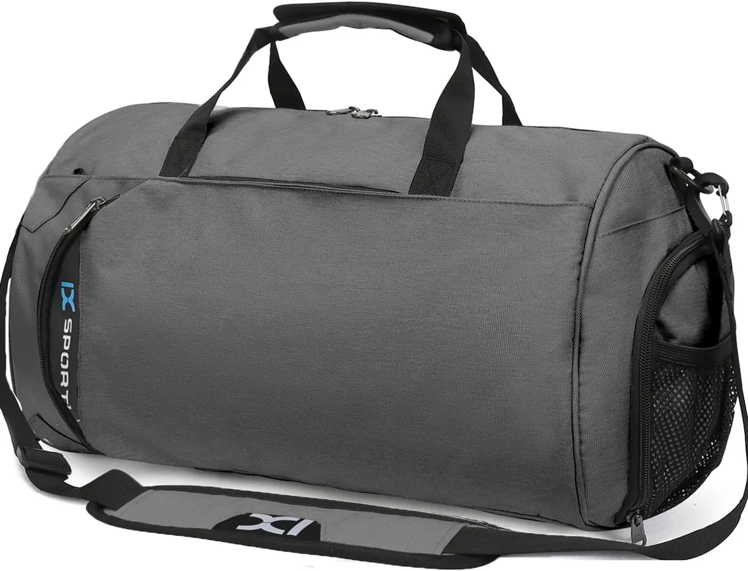 INOXTO Small Sports Gym Bag，Travel Duffel Bag with Dry Wet Pocket and Shoes Compartment for Women and Men，35L Waterproof Weekender Fitness bag For Swim Sports Travel Working Out (dark grey 2)