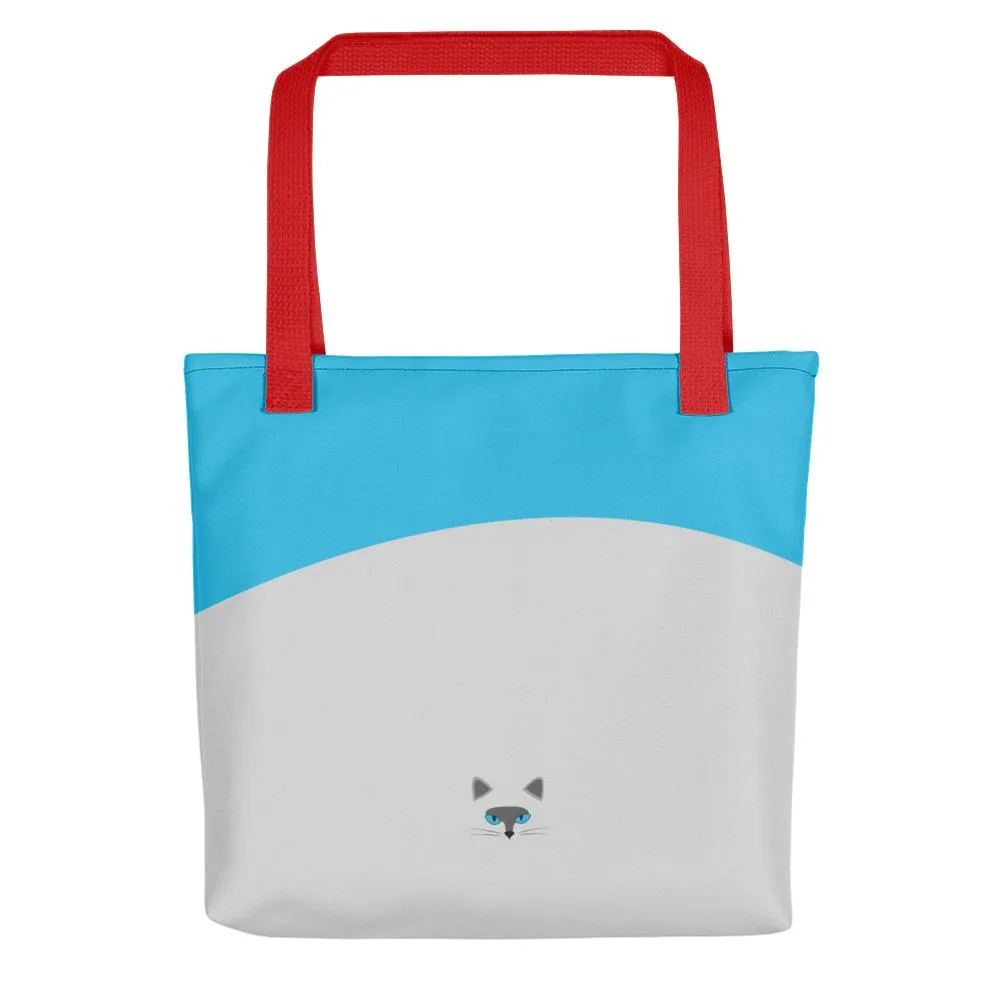 Inscrutable Cat 'Smoky Cat Blue' Tote bag