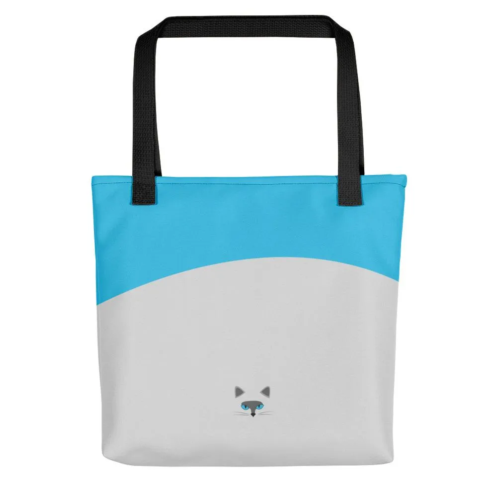 Inscrutable Cat 'Smoky Cat Blue' Tote bag